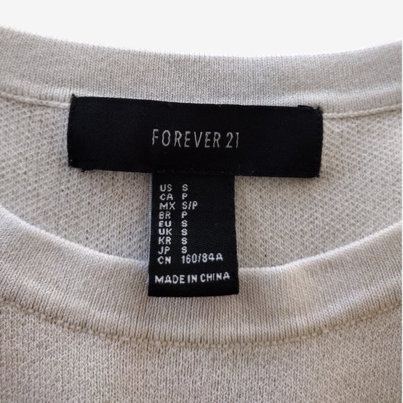 Forever 21 Black White Color Block Sleeveless Smooth Knit Cropped Top S - Picture 8 of 8